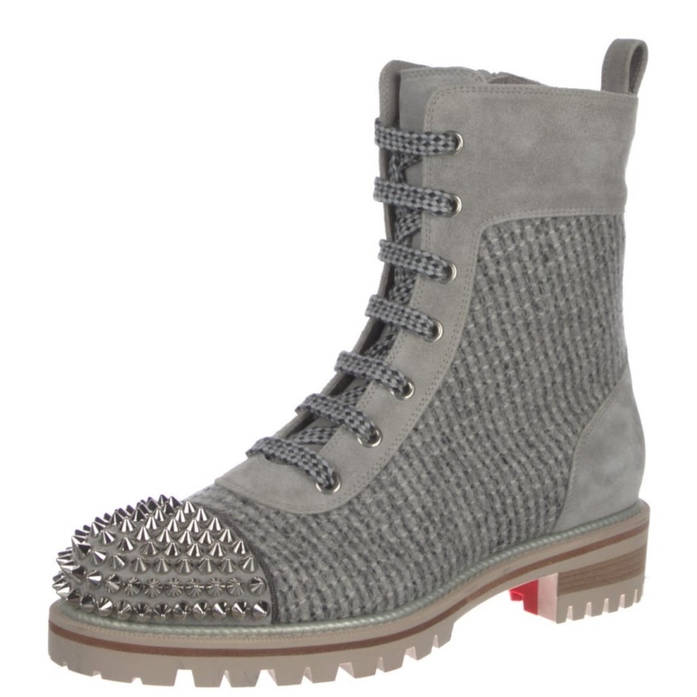 Christian Louboutin Studded Combat Boots - Picture 3 of 7